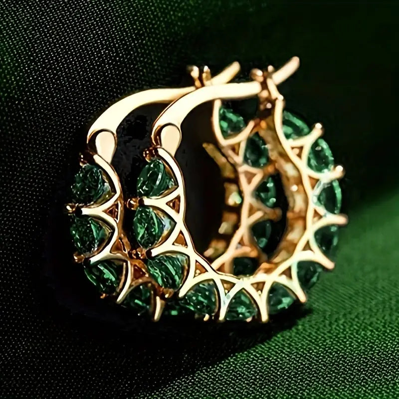 Elena Marlowe Hoop Earrings | White Gold