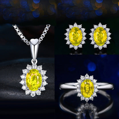 Sophia Fleurane Green Set | White Gold