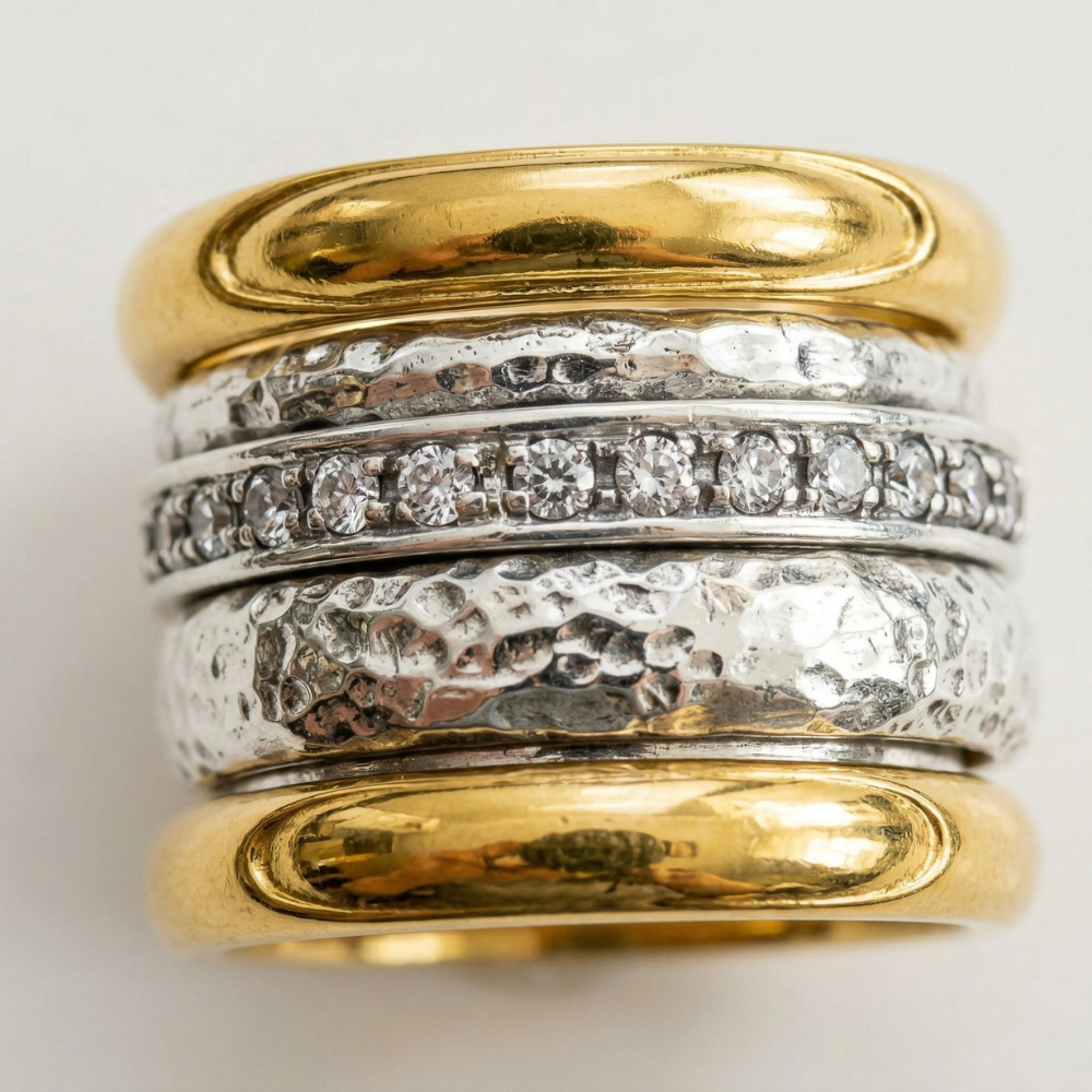 Timeless Layered Thick Yellow Ring | Gold