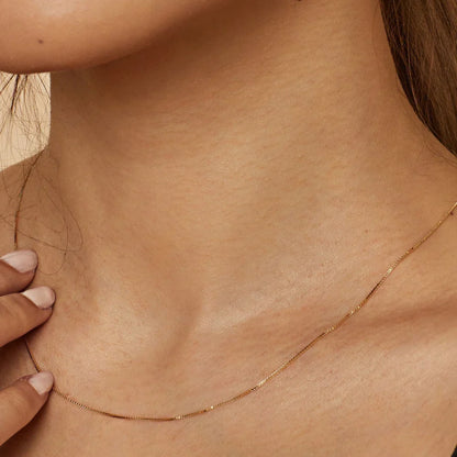 Bodega Box Necklace - White Gold
